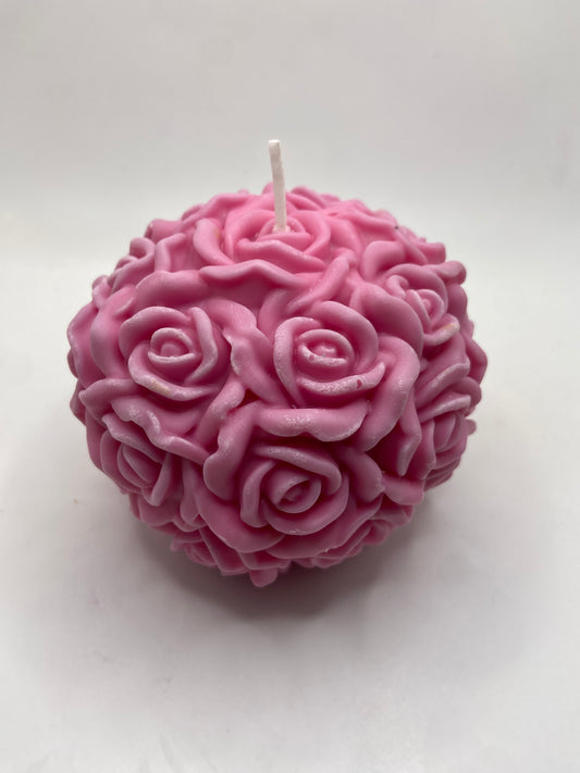 Rose ball candle