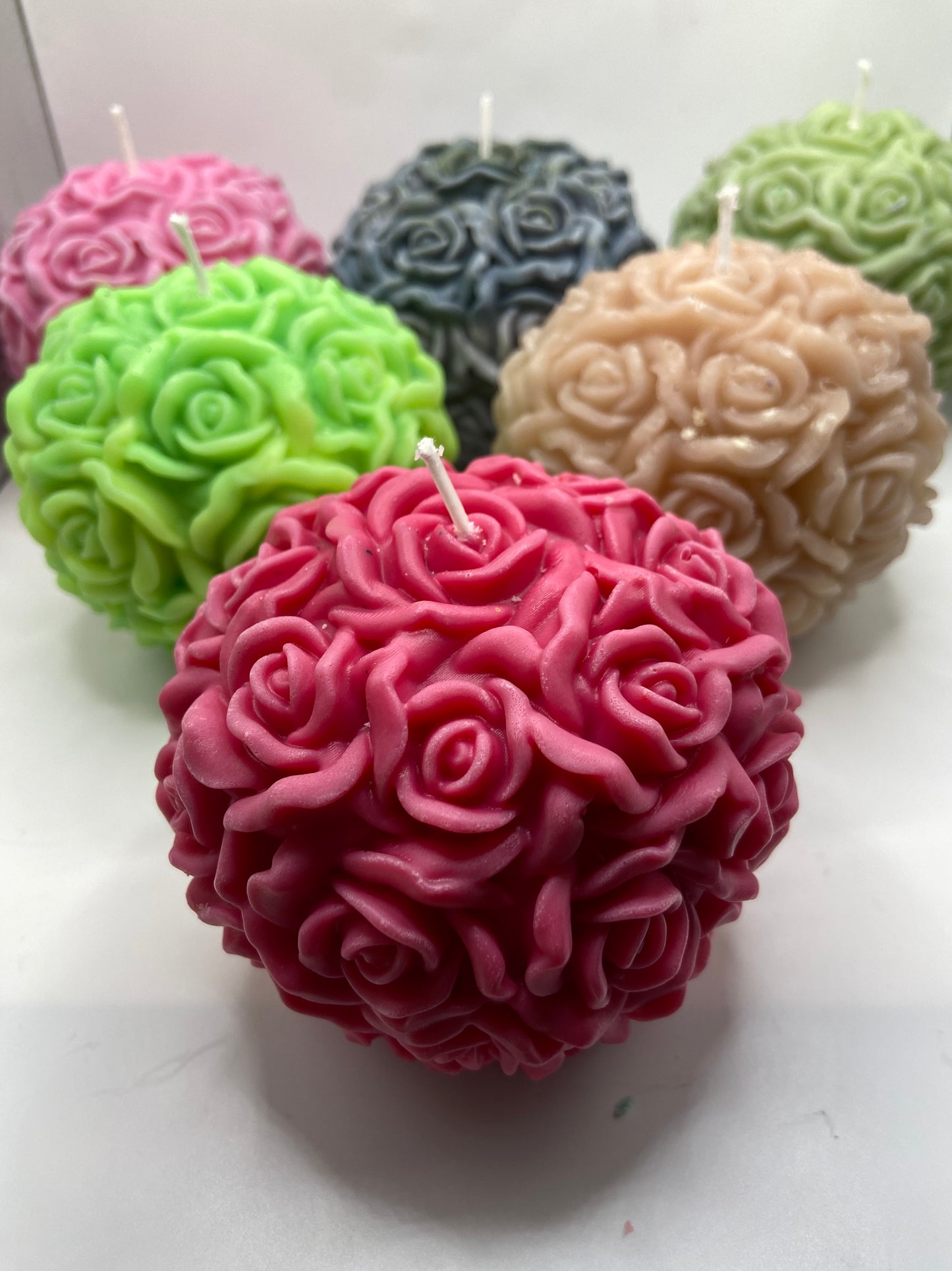 Rose ball candle