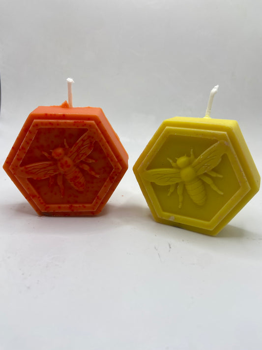 Bee Hexagon Candle