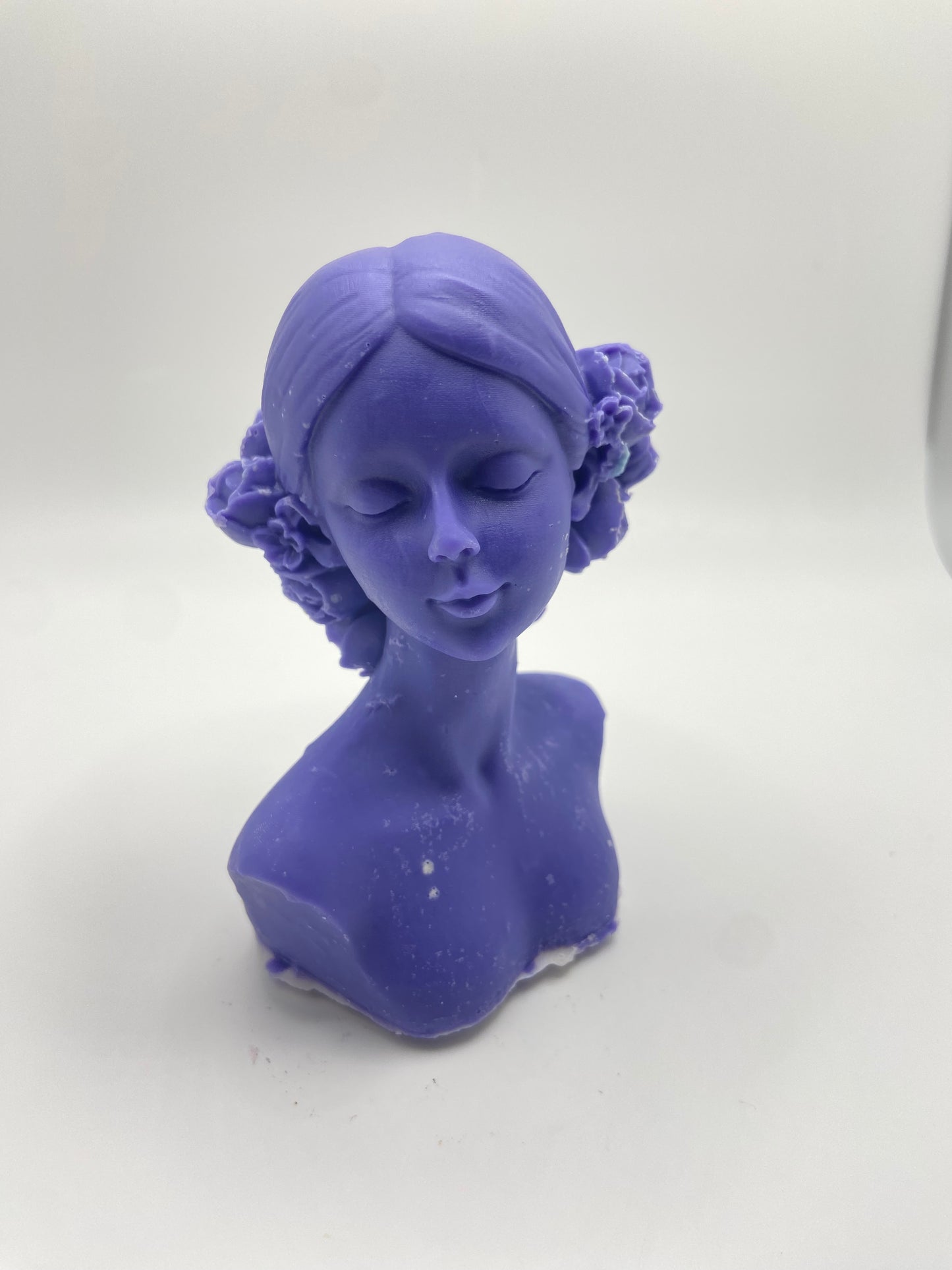 Closed-Eyed Woman Bust Candle