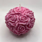 Rose ball candle
