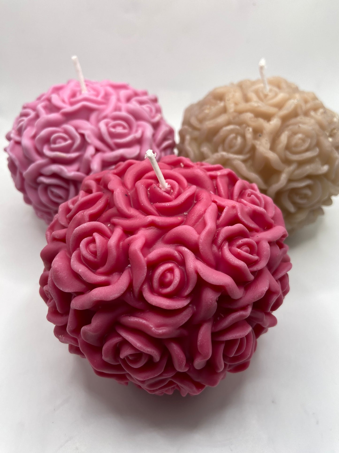 Rose ball candle
