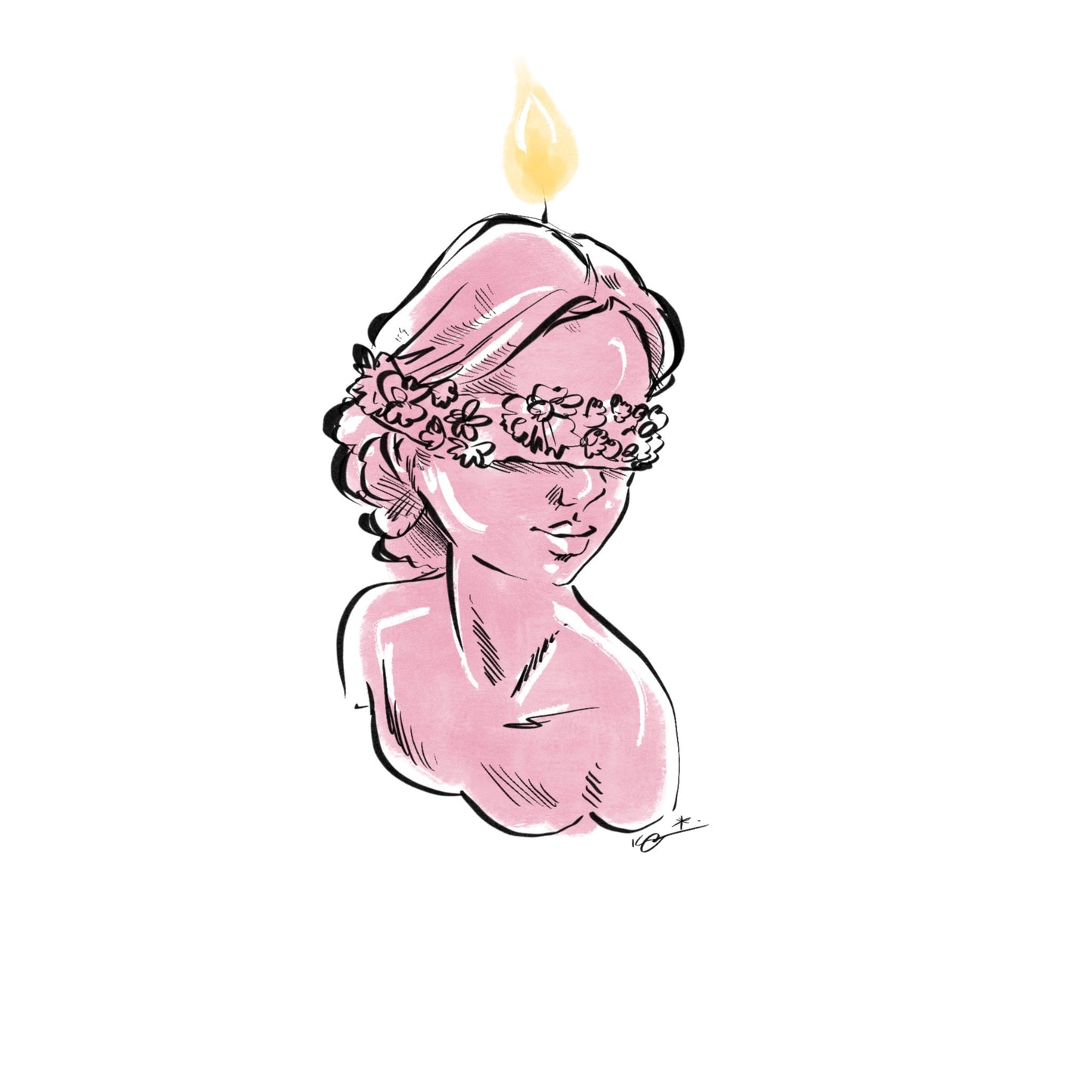Blindfolded Woman Bust